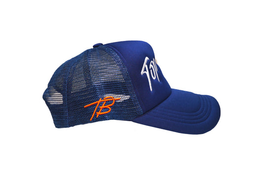 New Edition OG Trucker Hat - NAVY & ORANGE